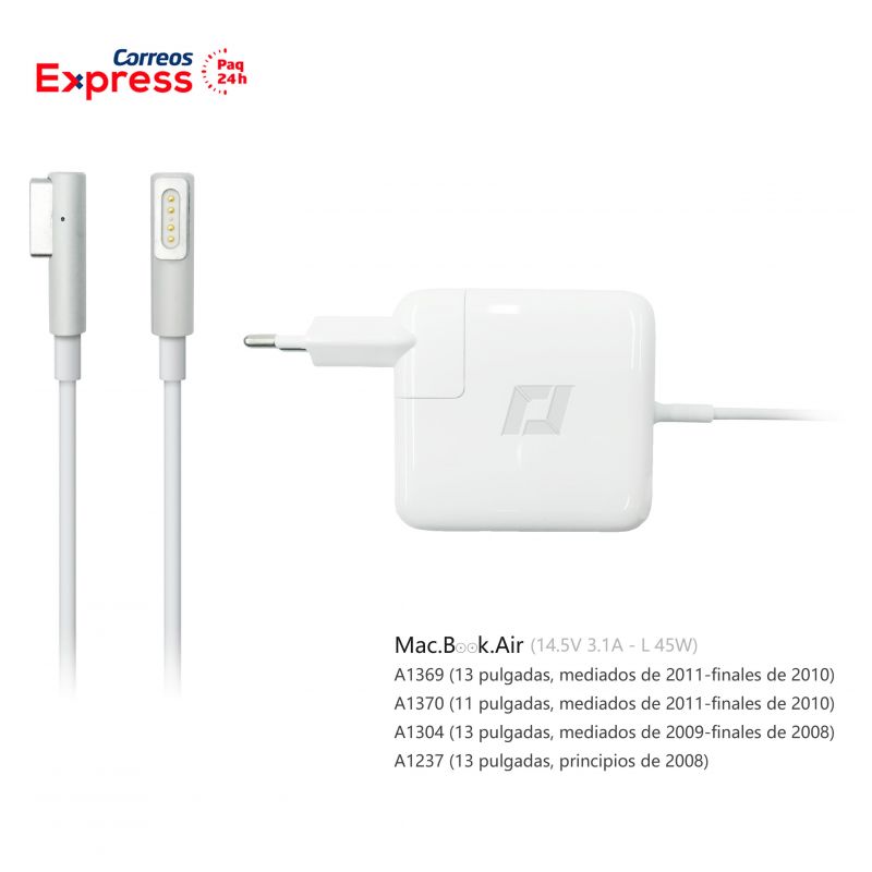 Cargador FOXLIVE compatible con MacBook Air 45W Magsafe 1 Tipo L A1369,  A1370